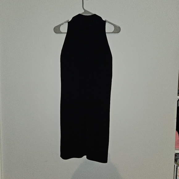INTERMIX Long Black Top with Slit - Picture 5 of 6